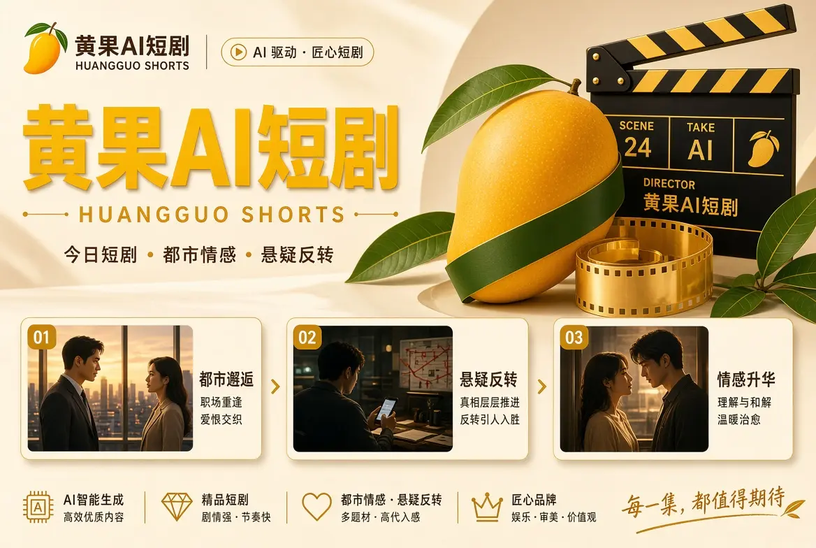 黄果AI短剧阅读主题横幅